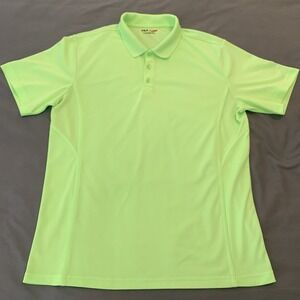 Fila Sport Golf Polo Shirt Mens Large Green Athletic Fit Performance Polyester
